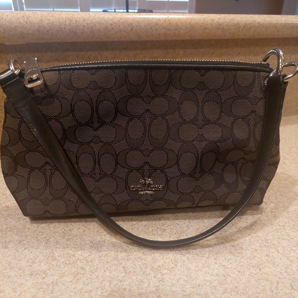 Coach Black Signature Shoulder Bag